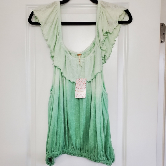 NWT Free People Cora Lee Ombre Top Women's Large On/Off Shoulders Tank - Picture 4 of 8